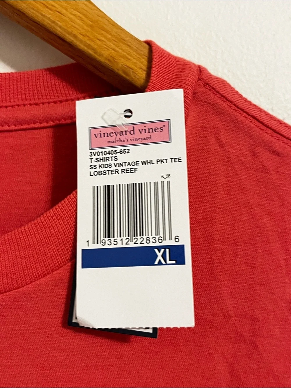 NWT Vineyard Vines ‘Vintage’ Whale Logo Pocket Tee Short Sleeve Youth XL Cotton